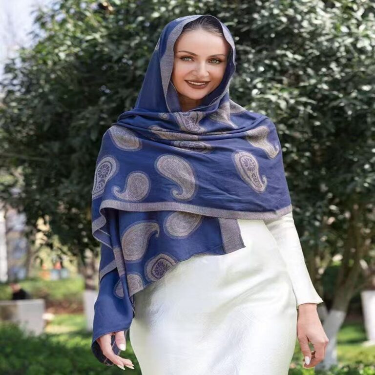 Rayon Viscose Long Scarves Jacquard Long Scarf, Headscarf and Shawl