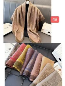 Metallic Yarn Square Scarves 100 x 100cm