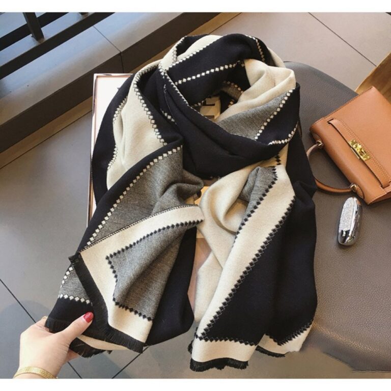 Faux Cashmere Scarves Faux Cashmere Jacquard Scarf and Shawl