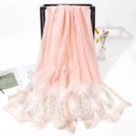 Rhinestone Long Scarves Paisley Rhinestone Lightweight Long Scarf