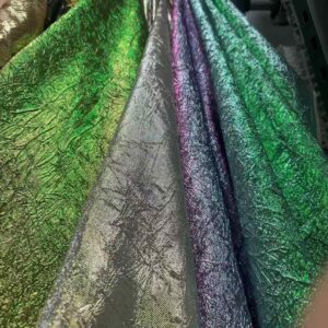 Dress Fabrics Color-Shift Metallic Jacquard Textured Dress Fabric